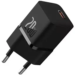 Мережевий зарядний пристрій Baseus GaN5 Fast Charger (Xiaomini) Type-C 20W + Cable Type-C to Type-C P10110900113-00 Black - мініатюра 6