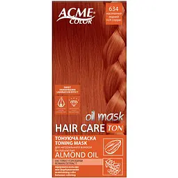 Тонуюча маска для волосся ACME-COLOR Hair Care TON oil mask № 634 Насичений мідний