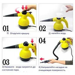Відпарювач із функцією пароочисника Steam Cleaner DF-A001 (TM-115) / Рожевий відпарювач - мініатюра 8