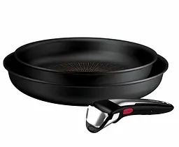 Tefal Набір посуду Tefal Ingenio Excellence+, 3 предмети, алюміній, нержавіюча сталь, бакеліт, чорний