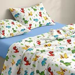 Дитяча постільна білизна фланель в ліжечко COLORFUL DINO CS3 COSAS (2200000003782) - мініатюра 2