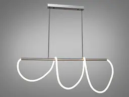 Стельова люстра LED Diasha 9752-L1200CH RopeLight, 32W, 1760 лм, хром, для офісу та дому