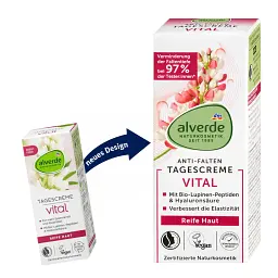 Вітамінний щоденний крем Alverde Naturkosmetik для шкіри з органічними пептидами люпину 50 мл - мініатюра 8