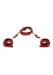 BDSM набір Taboom D-Ring Collar and Wrist Cuffs (червоний) - мініатюра 3