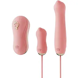 Набір 3в1 Zalo - Unicorn Set Pink: віброяйце, пульсатор, вакуумний стимулятор
