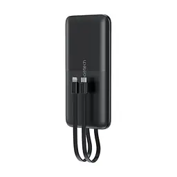 Повербанк 10000mAh Choetech B654 Black 22.5W QC3.0 PD3.0 вбудовані кабелі Type-C та Lightning (43-00147)