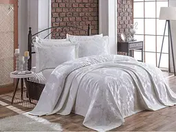 Покривало з наволочками Ezgi Cream 240 x 260 см Gardines pbe0051060 - мініатюра 1