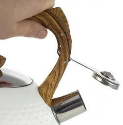 Чайник Whistling Kettle White зі свистком Kamille 2.7 л kuh0011100 - мініатюра 2