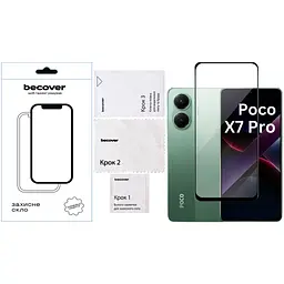 Скло захисне BeCover Poco X7 Pro Black (713415) - мініатюра 4