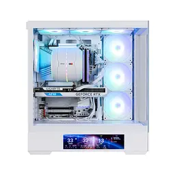 Zalman Корпус P40 DS без БЖ, 2xUSB3.0, 1x Type C, 3x120мм ARGB Reverse, 1x120мм ARGB, VGA 420мм, LCS ready, TG Side/Front Panel, Display, ATX, білий - мініатюра 6