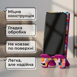 Підставка для телефону дерев’яна настільна Vladi Group «Абстракція» (VG3001-10) - мініатюра 5