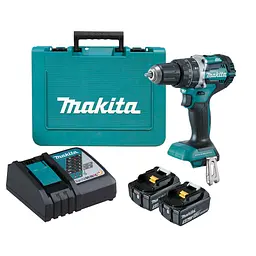 Шурупокрут-дриль акумуляторний Makita DHP484RTE (54 Нм, 1.5-13 мм, BL, LXT) - мініатюра 2