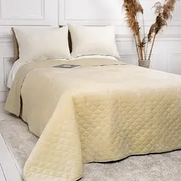 Покривало ТЕП Velour ромб круглий 240х180 см бежеве (4-00516_22456) - мініатюра 2