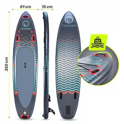 Надувна SUP дошка TSUNAMI 350 см із веслом Wave T03 (P-5907739314222) - мініатюра 4