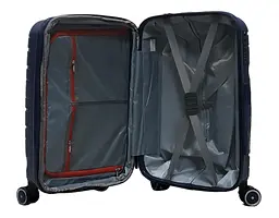 Валіза маленька S поліпропілен Milano bag 0306 56×35×24см 33л Темно-синій - мініатюра 4