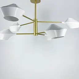 Оригінальна стельова люстра Lumina Deco у золотому каркасі Line.F H 690/6 SGD - мініатюра 2