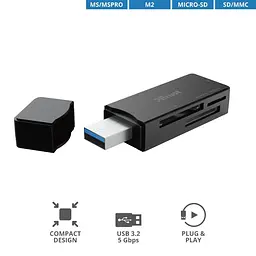 Кардридер Trust Nanga USB 3.2 - мініатюра 3