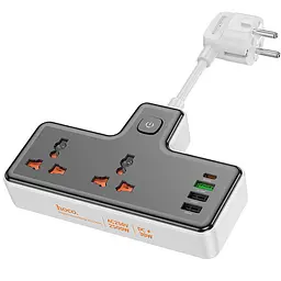 Подовжувач AC12A Reise (PD30W/1C3A) + Socket Black Hoco teh0029523