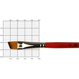 Пензель синтетика кутова Carrot 1097А №10 коротка ручка Kolos