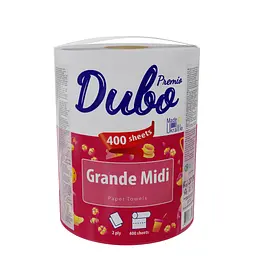 Паперові рушники Диво Premio Grande Midi 2 шари 400 відривів 1 рулон (4820003838518)
