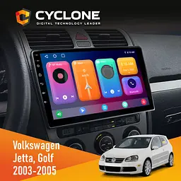 Штатна магнітола Volkswagen Golf 2003-2008 Climate 2 Cyclone C10-001 2x32 CPL Cyclone (НФ-00004577)