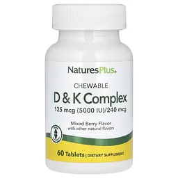 Комплекс Д та К VIT D & K Complex 125мкг 5000 IU/ 240мкг - 60 жувальних таб.