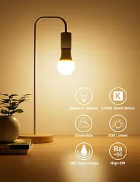 Лампочка Lepro Dimmable Bayonet, 60 Вт еквівалент, теплий білий 2700 K, 7W 800 люмінні лампочки Bayonet, BC A60 GLS - мініатюра 2