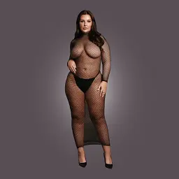 Платье с длинными рукавами Le Désir, Plus Size (черный) - мініатюра 3