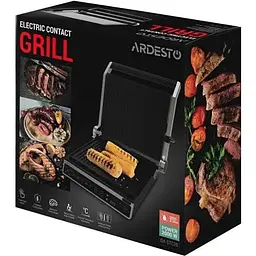 Електрогриль Ardesto GK-STC20 Black/Silver 2000W - мініатюра 6