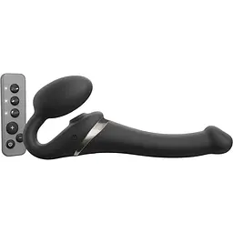 Безремінний вібрострапон Strap-On-Me MULTI ORGASM Black S