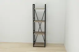 Етажерка 4/34 Ferrum-decor Серії Коннект 120x34x28 чорний ДСП Дуб Сонома Трюфель 16мм (FRD-104275) - мініатюра 6