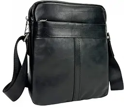 Чоловіча сумка Tiding Bag з натуральної шкіри Чорна (S8017A)