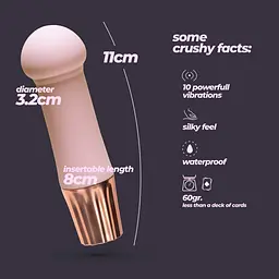 Міні-вібратор Crushious Mellow Puff рожевий 11 х 3.2 см - мініатюра 8
