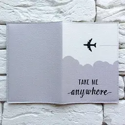Обкладинка для паспорта Take me anywhere (сірий) - мініатюра 3