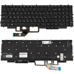 Клавіатура для ноутбука DELL (Inspiron: G7 7700) rus, black, без фрейму, підсвічування клавіш (RGB)