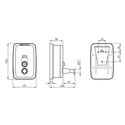 Диспенсер для рідкого мила Kroner KRM Rizze - ACC405-5 CV022961, Хром - мініатюра 2