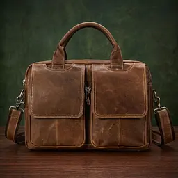Сумка для ноутбука з натуральної шкіри 14867 Vintage коричнева