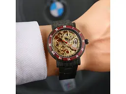 Чоловічий наручний годинник 8277 Black-Red-Gold Forsining acs0031398 - мініатюра 4