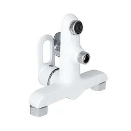Змішувач для ванни Lidz Latwa 006 (з душовим гарнітуром) (k35) LDLAT006WHI45424 White - мініатюра 3