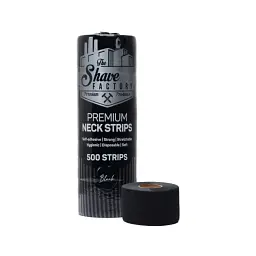 Паперові комірці для стрижки чорні The Shave Factory Premium Neck Strips Black 5х100 шт