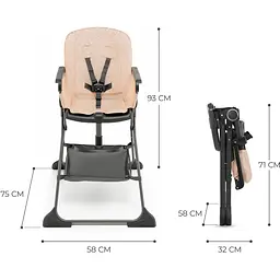 Стільчик для годування Kinderkraft Foldee Pink KHFOLD00PNK0000 (00-00305202) - мініатюра 7
