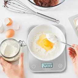 Ваги кухонні Tefal Optiss 5 кг скло AAAx2 в комплекті сріблясті (BC50U4V0) - мініатюра 6