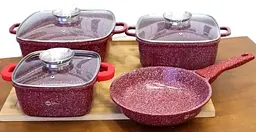 Набір посуду Bellmax Cookware Set BM-132 Red