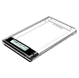Зовнішня кишеня з дисплеєм XON MemoryCase для 2.5" SATA HDD/SSD USB 3.1 Type-C (XHC2C13S21PT 2209) Прозора  - мініатюра 2