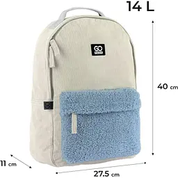 Рюкзак GoPack Education Teens 147 бежевий (GO25-147M-1) - мініатюра 3