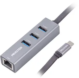 USB-Хаб Maxxter USB NECH-3P-02 (NECH-3P-02) - мініатюра 1