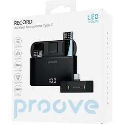 Мікрофонна радіосистема Proove Record USB-C Black (PMRC00010202) [109438] - мініатюра 6