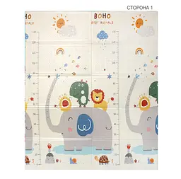 Розвиваючий двосторонній складний килимок Poppet Казкове слоненя та Клітинки-цікавинки 150х180x1 см (PP040-150) - мініатюра 2