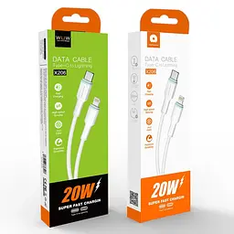 Кабель WUW-X206 Type-C to Lightning PD20W 1m білий - мініатюра 2