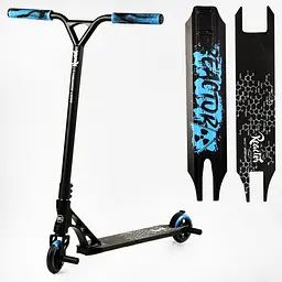 Самокат трюковий Best Scooter 55х85 см Чорно-блакитний 000231344 - мініатюра 7